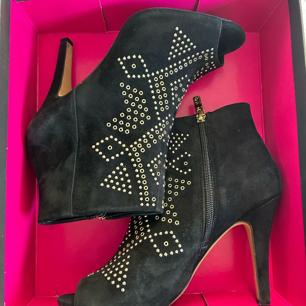 Vince Camuto Black Suede Ankle Boots